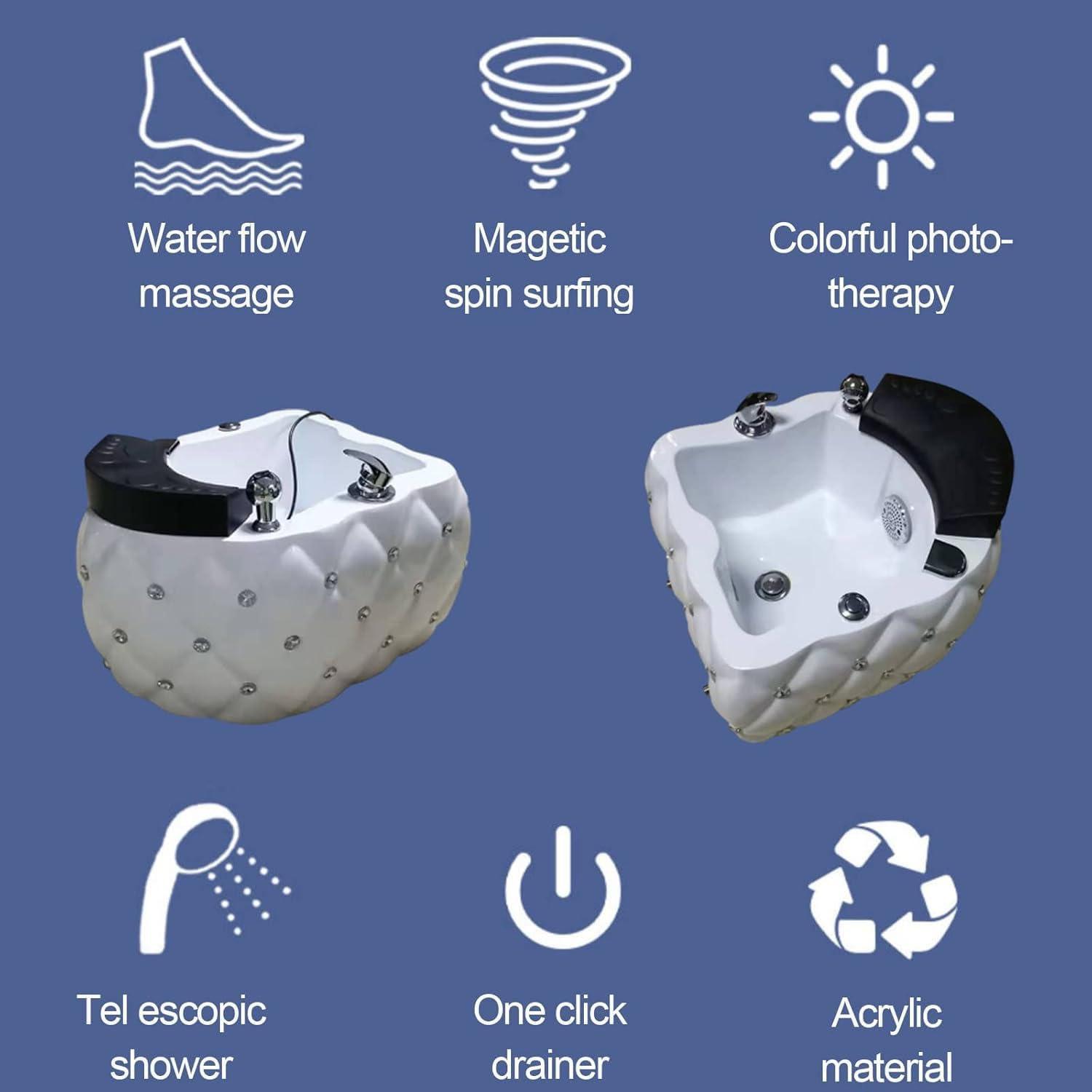 LQQYJSM LQQYJSM Foot Soaker Feet Soaking Tub Washing Salon Pedicure Chair Shampoo Sink Home Foot Spa Pedicure Bowl Foot Detox Bucket Tub, Pedicure Bowl Foot Bath Spa Oot Soak Tub