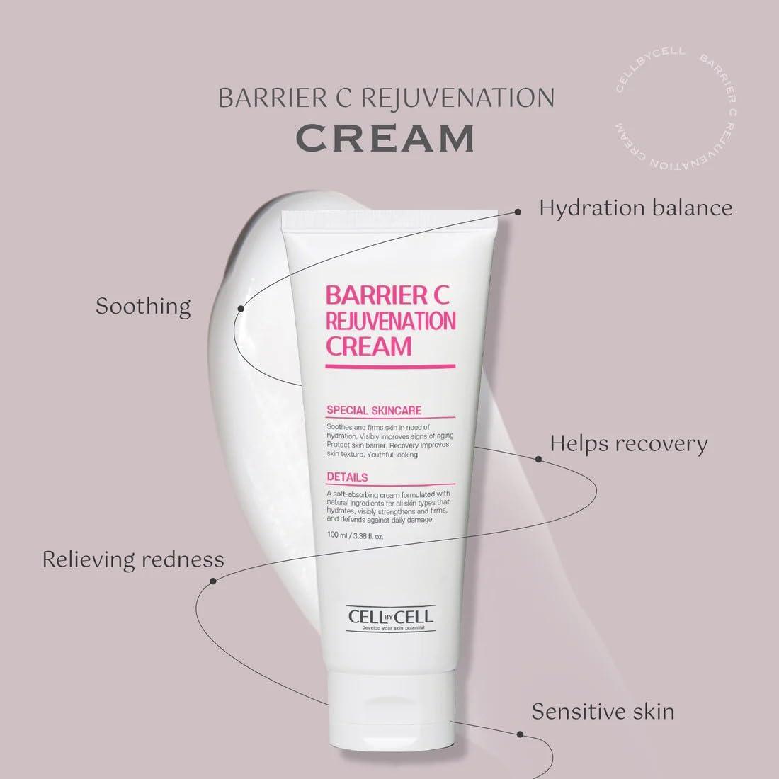 Cell by Cell Barrier C Rejuvenation Cream | Repair, Rejuvenate, & Be Refreshed with its Moisturizing & Calming Formula | 100ml
