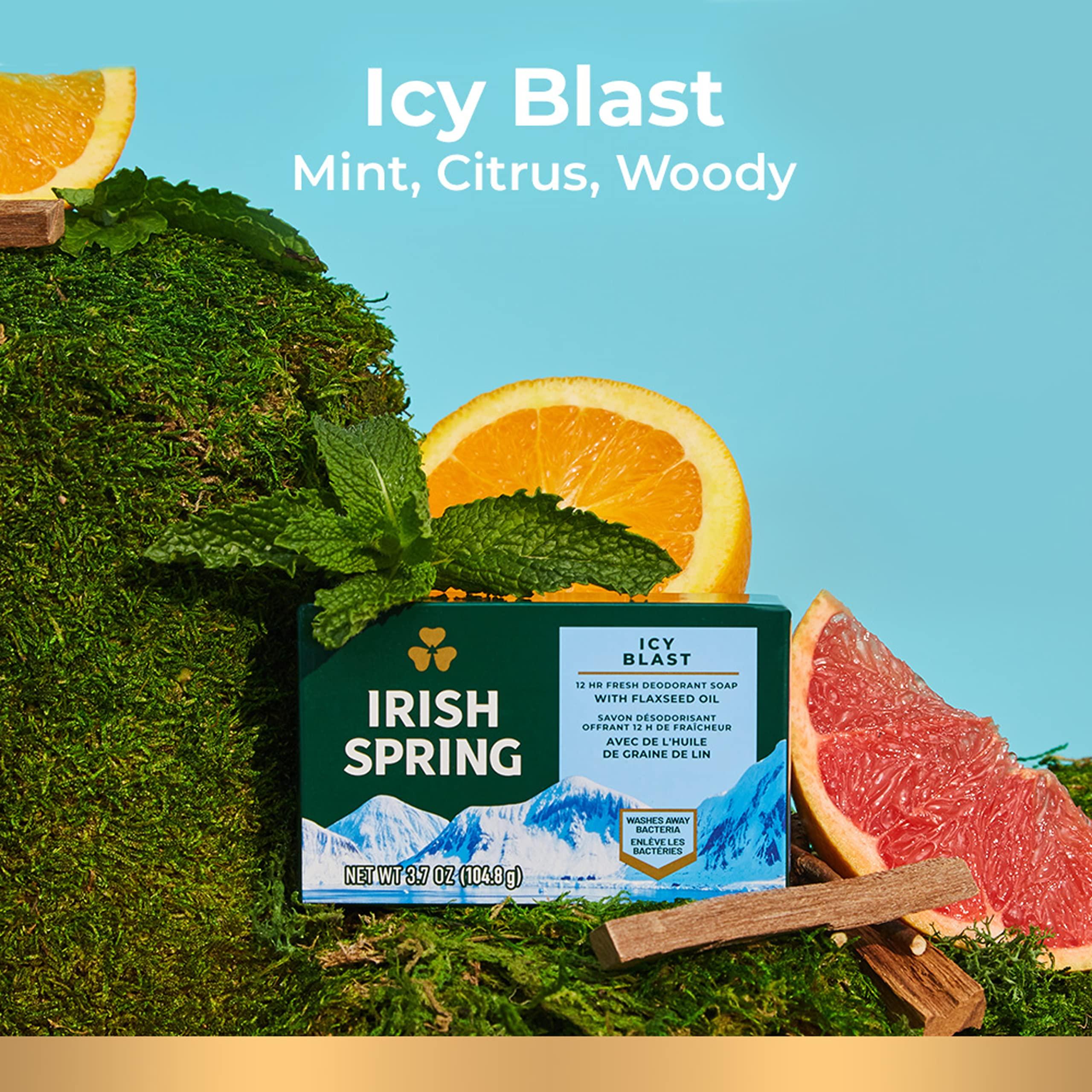 Irish Spring Irish Spring Icy Blast Bar Soap for Men & Colgate Baking Soda & Peroxide Toothpaste - Whitens Teeth, Fights Cavities & Removes Stains, Brisk Mint, 6 Oz, 2 Pack