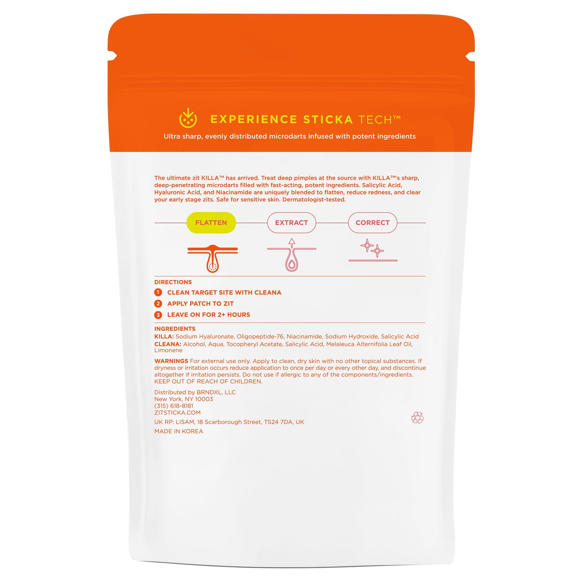 ZitSticka ZitSticka Killa Acne Patches for Face - World\'s Most Potent Pimple Patch with Fast-Acting Microdarts - Starts Working within 2 Hours for Deep, Early-Stage Zits - 20 Count