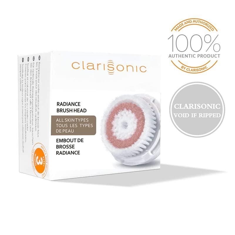 Clarisonic Clarisonic Face Cleansing Brush Head Replacement | Skin Brightening Face Brush for Dull Skin | Suitable for Sensitive Skin | Compatible with Mia 1, Mia 2, Radiance,2-count