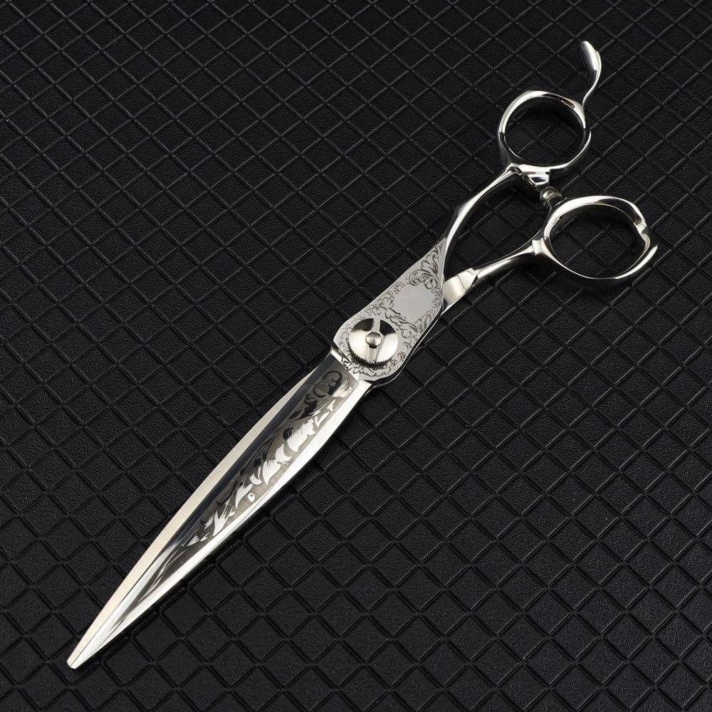 ADANTI Hair Cutting Scissors Shears Kit, 7 Inch Professional Damascus Stripe Scissor Hair Scissors Hair Cutting Barber Haircut Thinning Shears Hairdressing Scissors Set