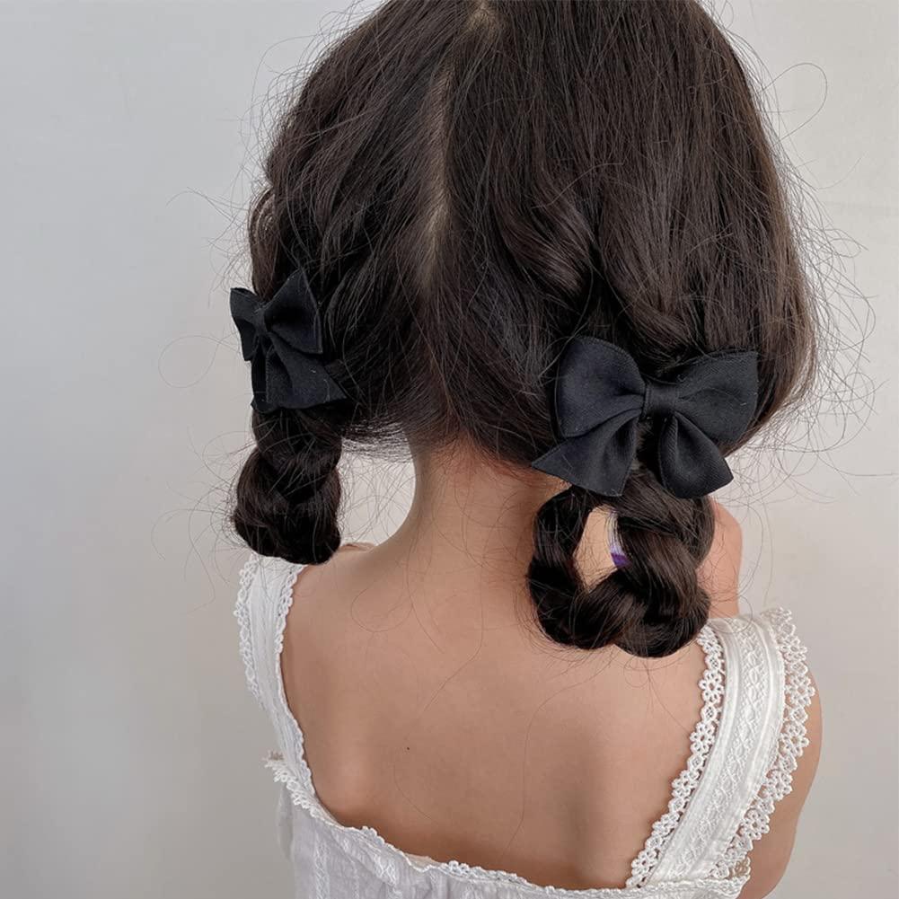 ZYALTFDC Black Bowknot Hair Clips for Girls Hair Butterfly Bow Hair Clip for Girls Hair Accessories Hair Bows Barrette Hair Pins for Teen Girl Hairpin Hair Bow Clips 2Pcs