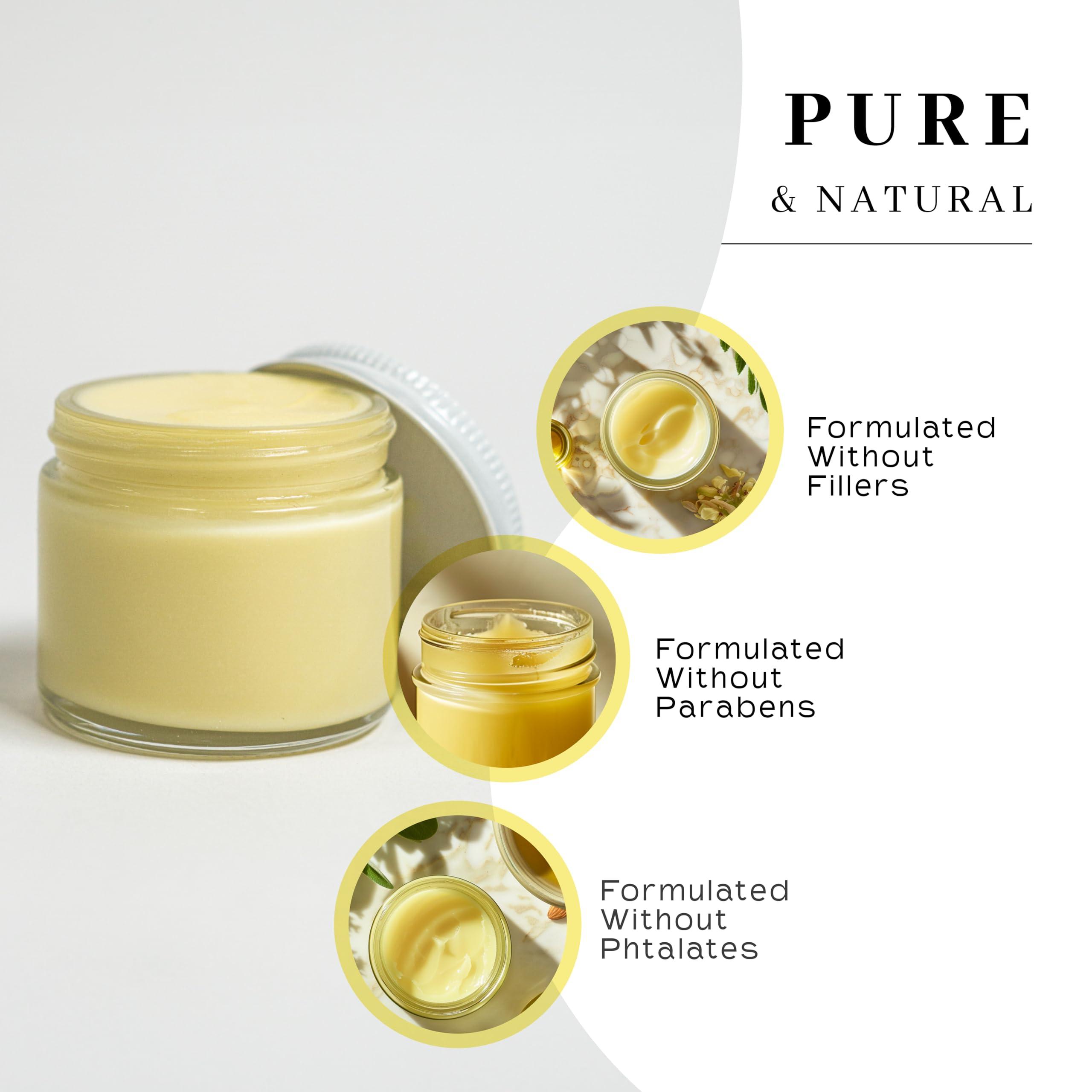 The Vanman Company Vanman\'s Tallow and Honey Balm With No Added Scent - Beef Tallow Face Moisturizer with Grass-Fed/Finished Beef Tallow for Skin, Organic Raw Honey and Beeswax, Cold Pressed Olive Oil - 2 oz