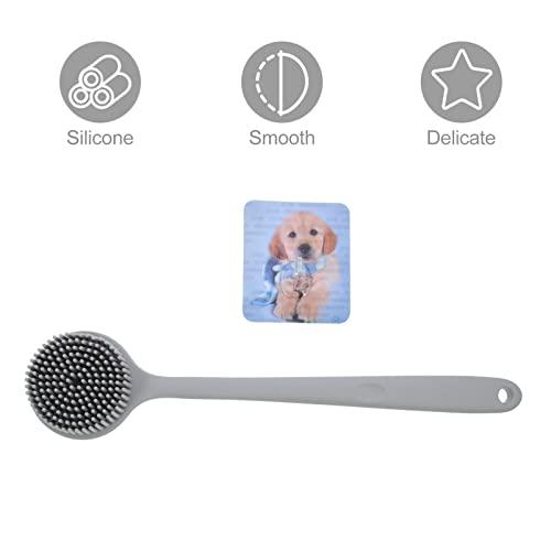 minkissy minkissy Silicone Bath Brush Shower Back Brush Silicone Body Scrubbers for Use in Shower Back Scrubber for Shower Back Massage Brush Bath Scrub Brush Handle Brush Detachable Man