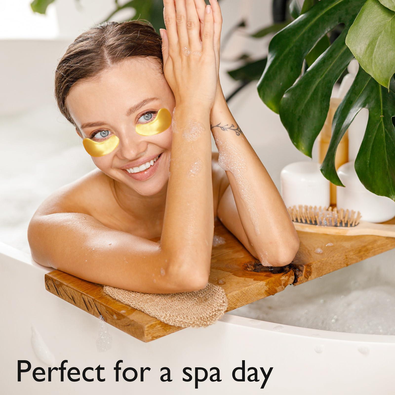 Adofect Adofect 25 Paris Under Eye Patches 24k Gold Under Eye Mask for Puffy Eyes and Dark Circles Treatments, Under Eye Bags Treatment Collagen Gel Pads for Beauty & Personal Care, Gold