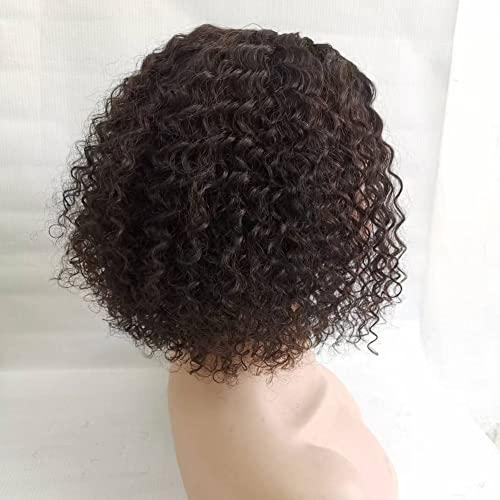Wig Wig Curly U Part Human Hair Bob Cut Deep Coily Curly upart U Shaped With Clips 180% Density 12in, 6.0 Count