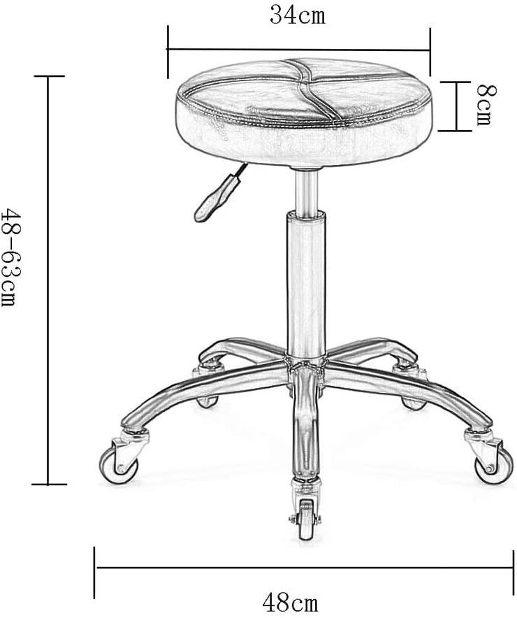 DEKD DEKD Round Rolling Stool Adjustable Chairs Adjustable Bottom Seat Work Stool Work Bench Small Task Chair 15cm Adjustable for Massage Spa Laboratory Workshop (Color : Greenx2)