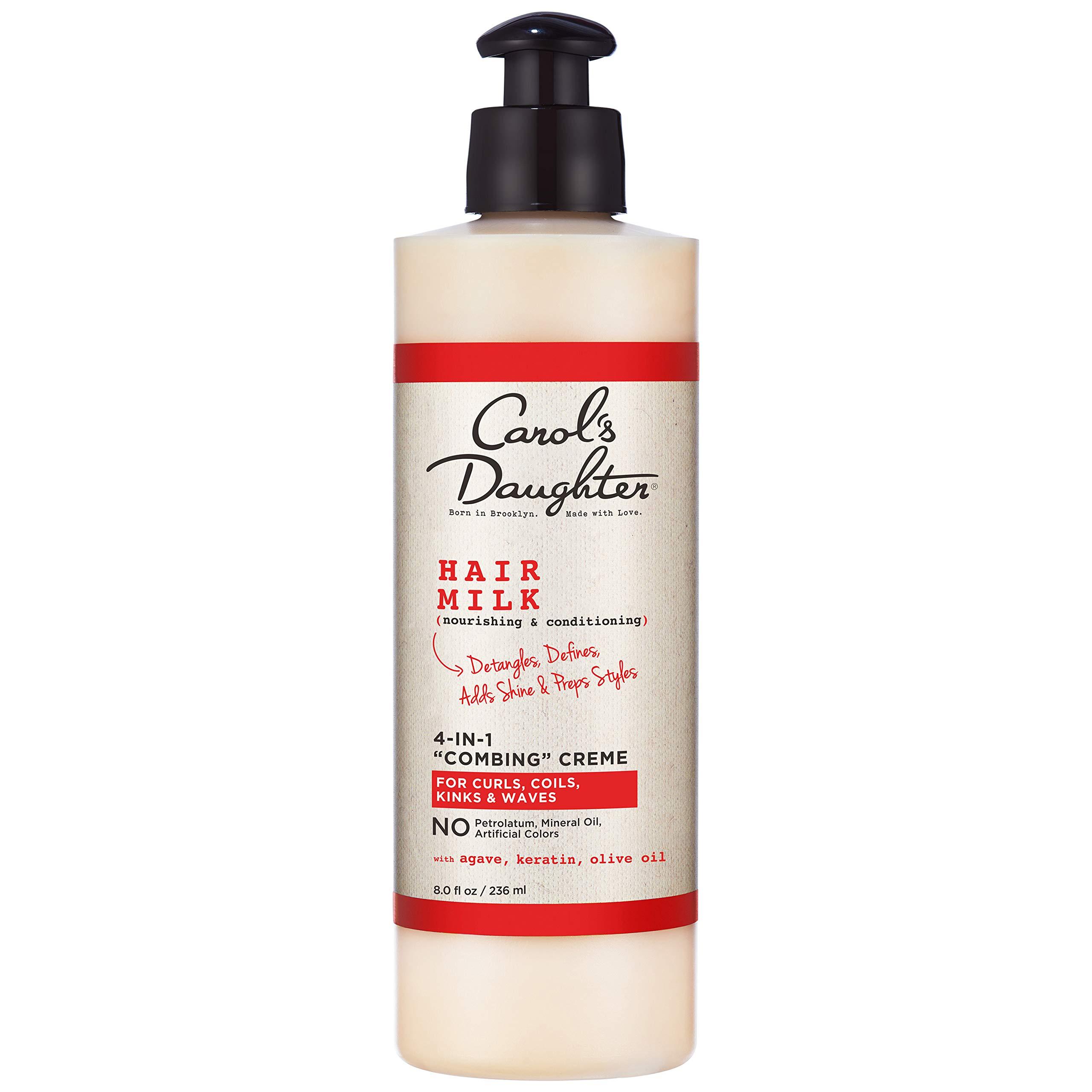 Carol's Daughter Carol’s Daughter Hair Milk 4 in 1 Combing Creme for Curls, Coils and Waves, with Agave and Olive Oil, Hair Detangler, Curl Cream, 8 fl oz