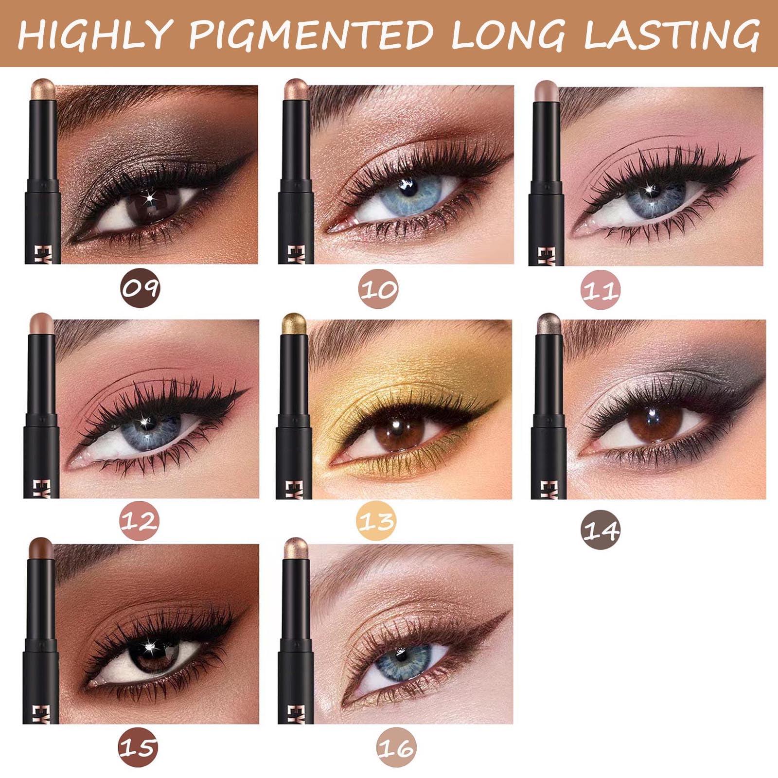 Mefyhtune Mefyhtune Eyeshadow Pencil Smooth Matte Cream Eyeshadow Stick, High Pigmented Long Lasting Waterproof Eye Shadow Pencil Makeup, Hypoallergenic Eyeshadow Highlighter Stick Eye Liner (11#)