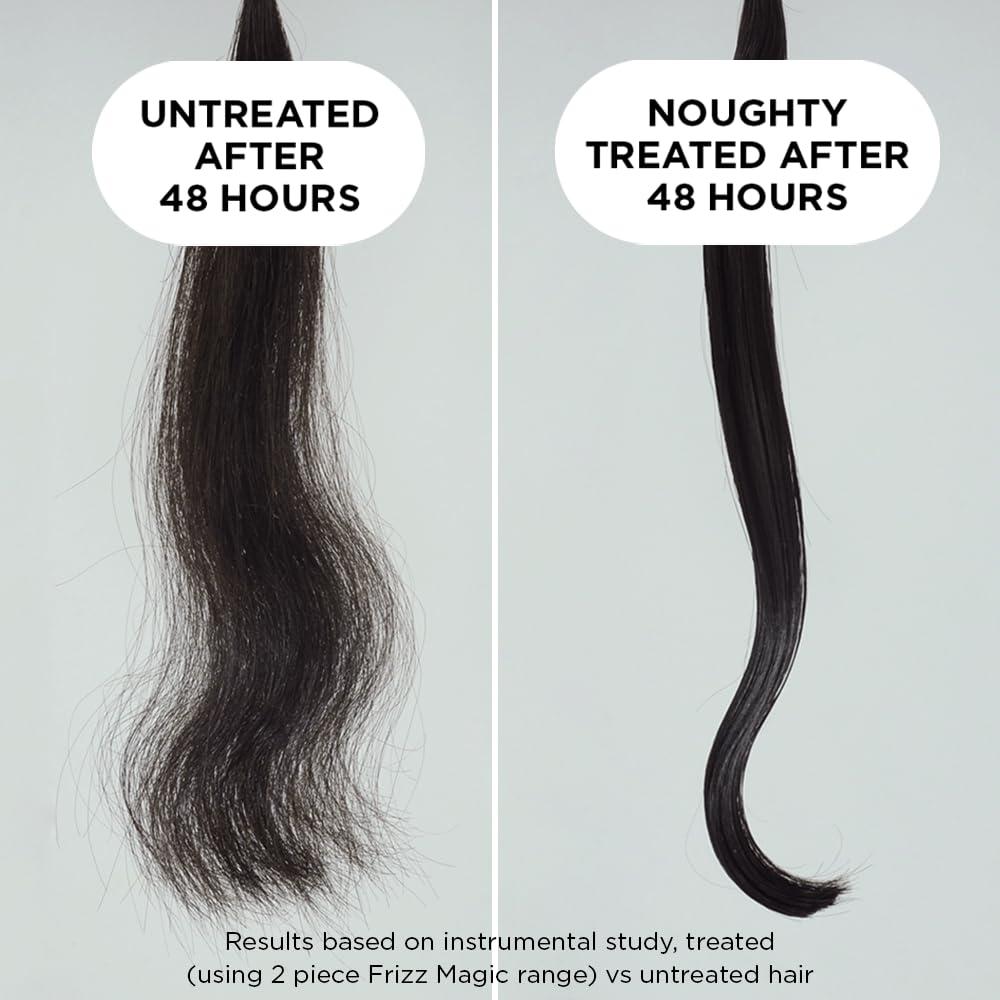 Noughty Noughty 97% Natural Frizz Magic Serum, Anti Frizz, Smoothing and Styling Formula for Frizzy, Curly and Wavy Hair with Marula Oil and Daikon, Sulphate Free Vegan Haircare 75ml