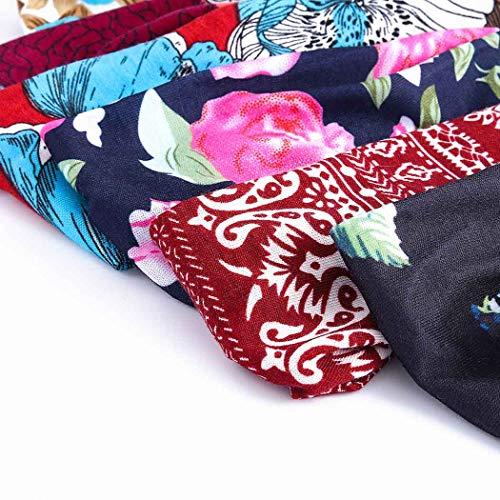 Bohend Bohend 10 Pack Boho Headbands Wide Flower Hair Band Boho Bandeau Stretchy Athletic Daily Use Hair Accessories for Women and Girls (E)