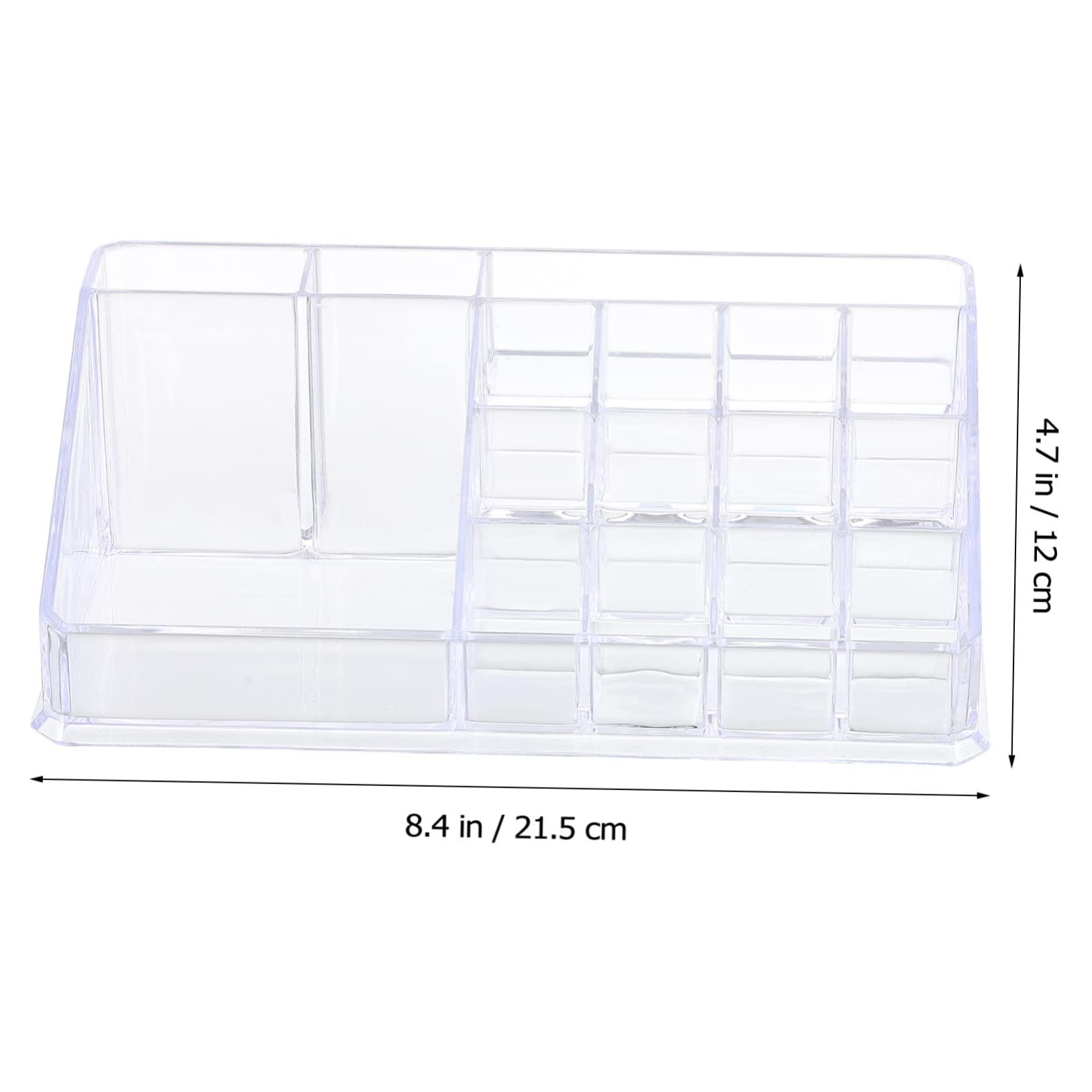 Mipcase Mipcase Box Lipstick Storage Box Makeup Organiser Storage Holder Cleaner Clear Makeup Organisers Compartments Cosmetic Display Cases Bins Makeup Brushes Skincare Lip Tint Palette Plastic