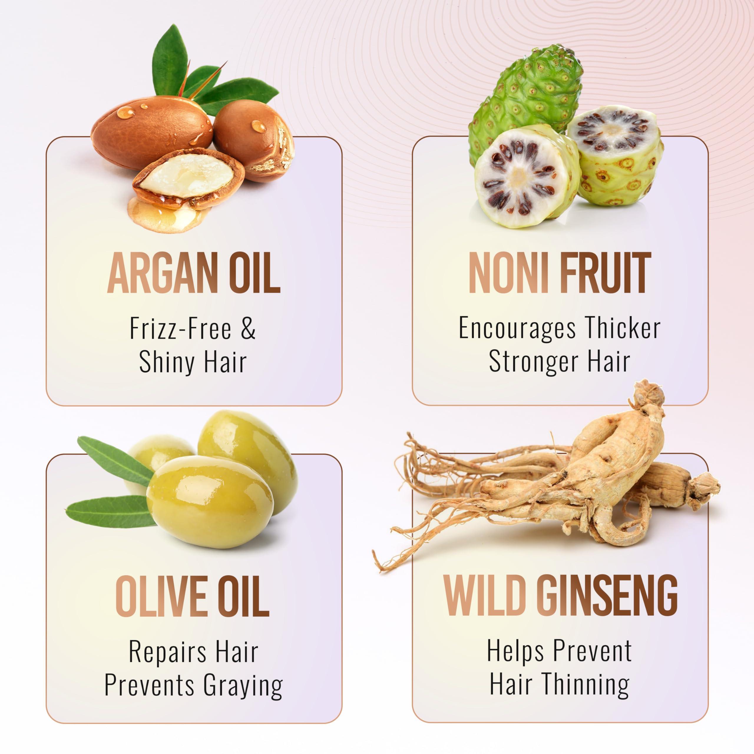 Herbishh Herbishh Travel Pack Hair Dye Color Shampoo in Sachet + 1pc Argan Hair Mask Sachet (Black, 5 sachets)