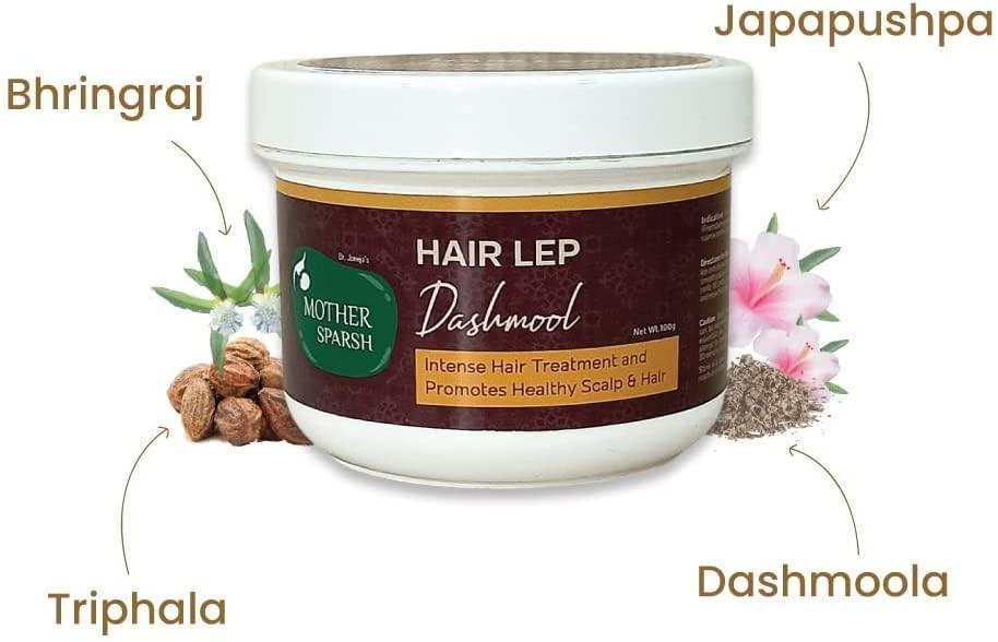 SEASOL Stearic Mother Sparsh Dashmool Hair lep, 100% ayurvedic with dashmoola and Curry Leaves, Control Hair Fall and Strengthen Roots with Powder Hair mask, 100gm