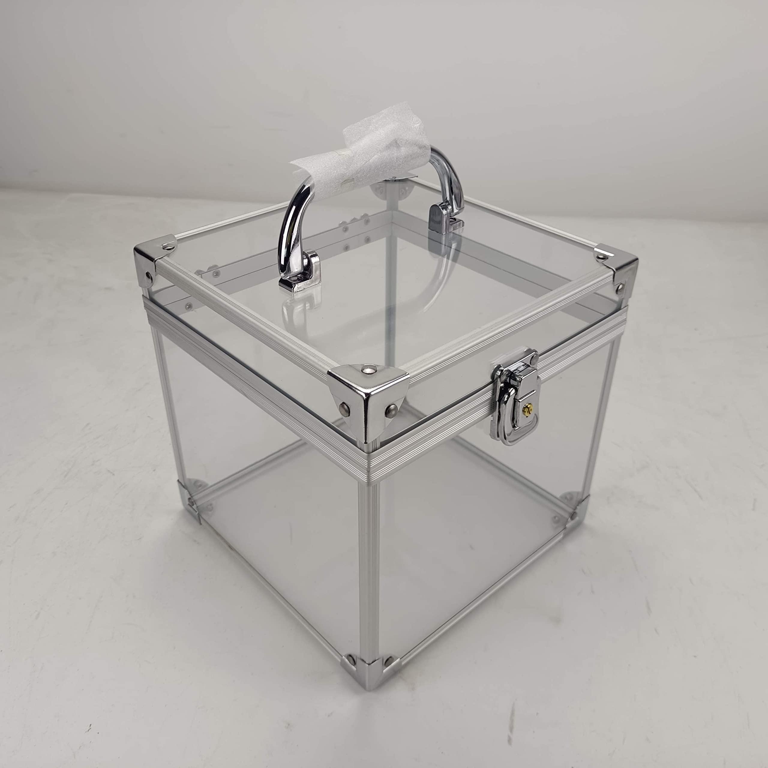 MyPageantLife Crown Case Pageant Travel, Acrylic Case Carrying Handle, Keyed Lock Heavy-Duty Premium Materials Durable Construction, Holds Various Size Style of Crowns