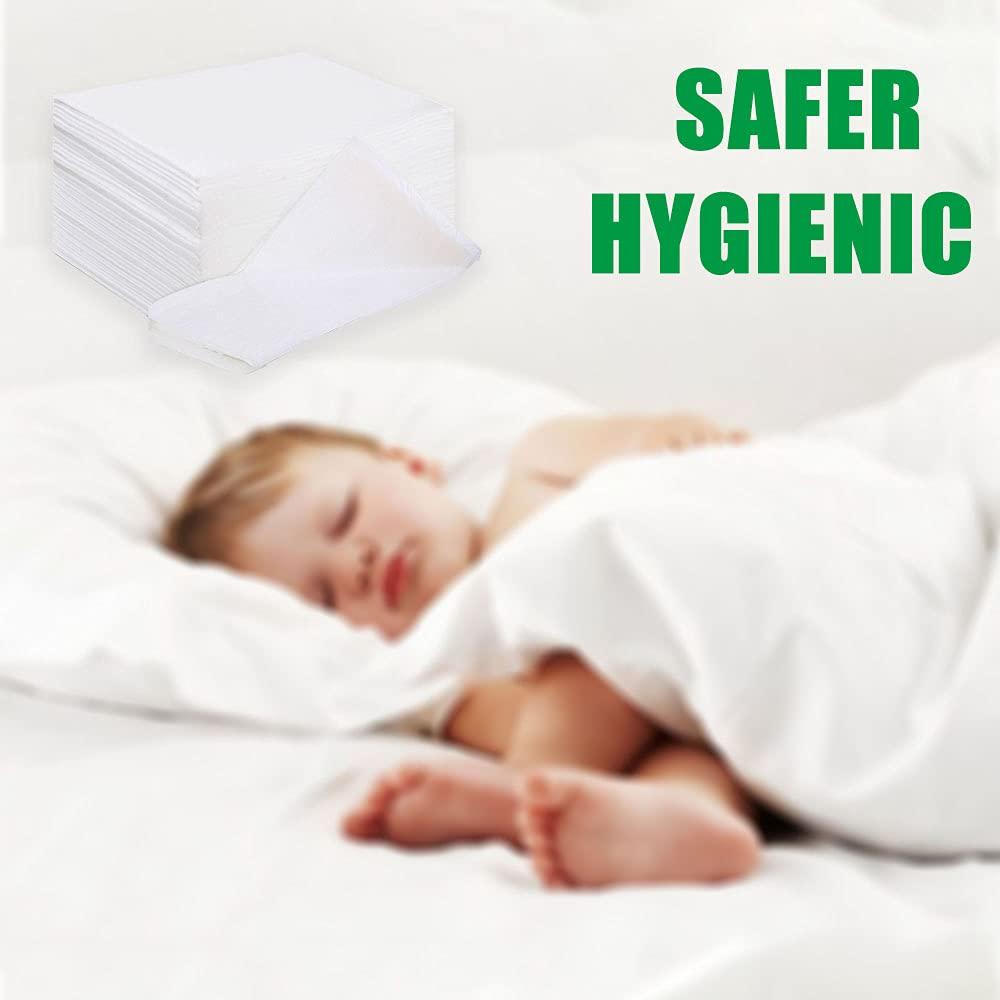 Platonee 55 Pcs Massage Table Sheets, 31.5" X 70.9" Disposable Bed Sheet Set, Waterproof Non-Woven Fabric + PE Film Large Spa Bed Cover