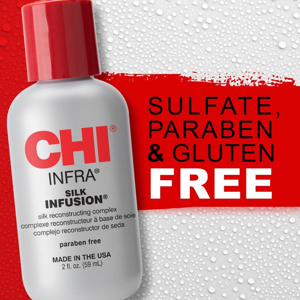 CHI CHI Infra Silk Infusion, Leave-In Reconstructing Treatment To Strengthen & Protect All Hair Types, Alcohol-Free, 2 Oz