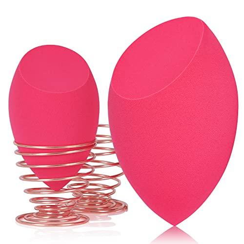 OtNiap EXTRA LARGE 11CM Make Up Beauty Sponges Blender BIG for Face & BODY (1x Small 1x Large) -With 2 Sponge Holder- FASTER FLAWLESS APPLICATION for Foundation/Fake Tan/Powder/Blending/Setting/