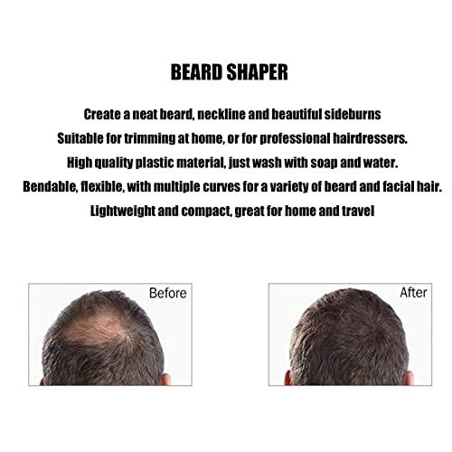 Dioche Beard Shaping Tool Hairline Haircut Template Guide Hair Lineup Tool for Men Barber Styling Shaping Shaving Haircutting Trimming