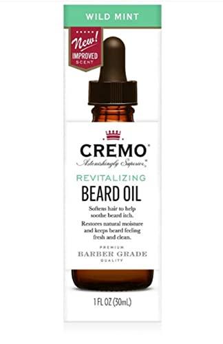 Cremo Cremo Beard Oil, Revitalizing Wild Mint, 1 fl oz - Restore Natural Moisture and Soften Your Beard To Help Relieve Beard Itch