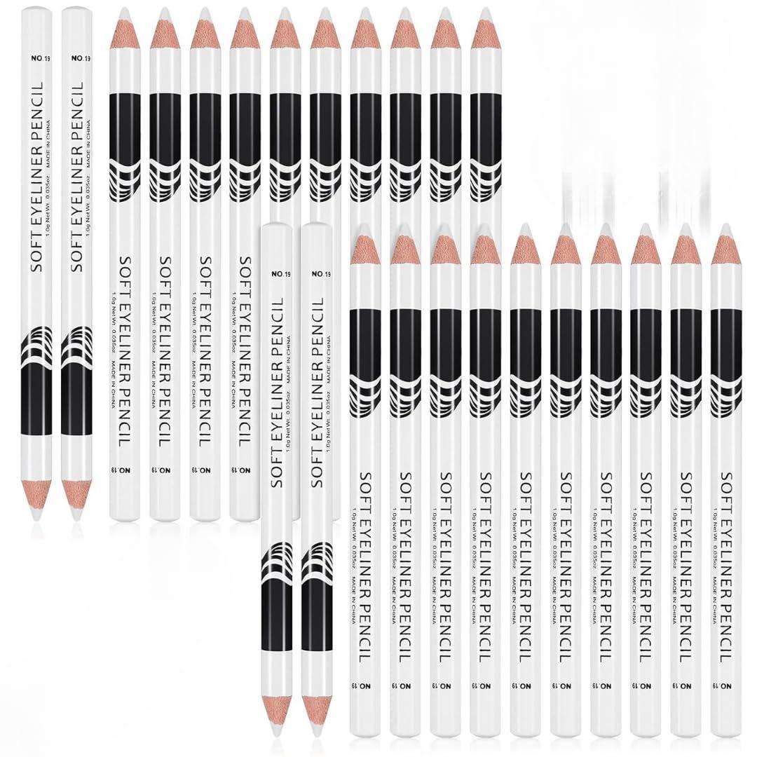 The Arcilas Novacain The Arcilas Novacain White Eyeliner Pencil, (24 Piece) Soft Strokes - Eye Silkworm Brightening Eye Liner Pen. Multipurpose Tool for Eyeshadow and Lip Liner