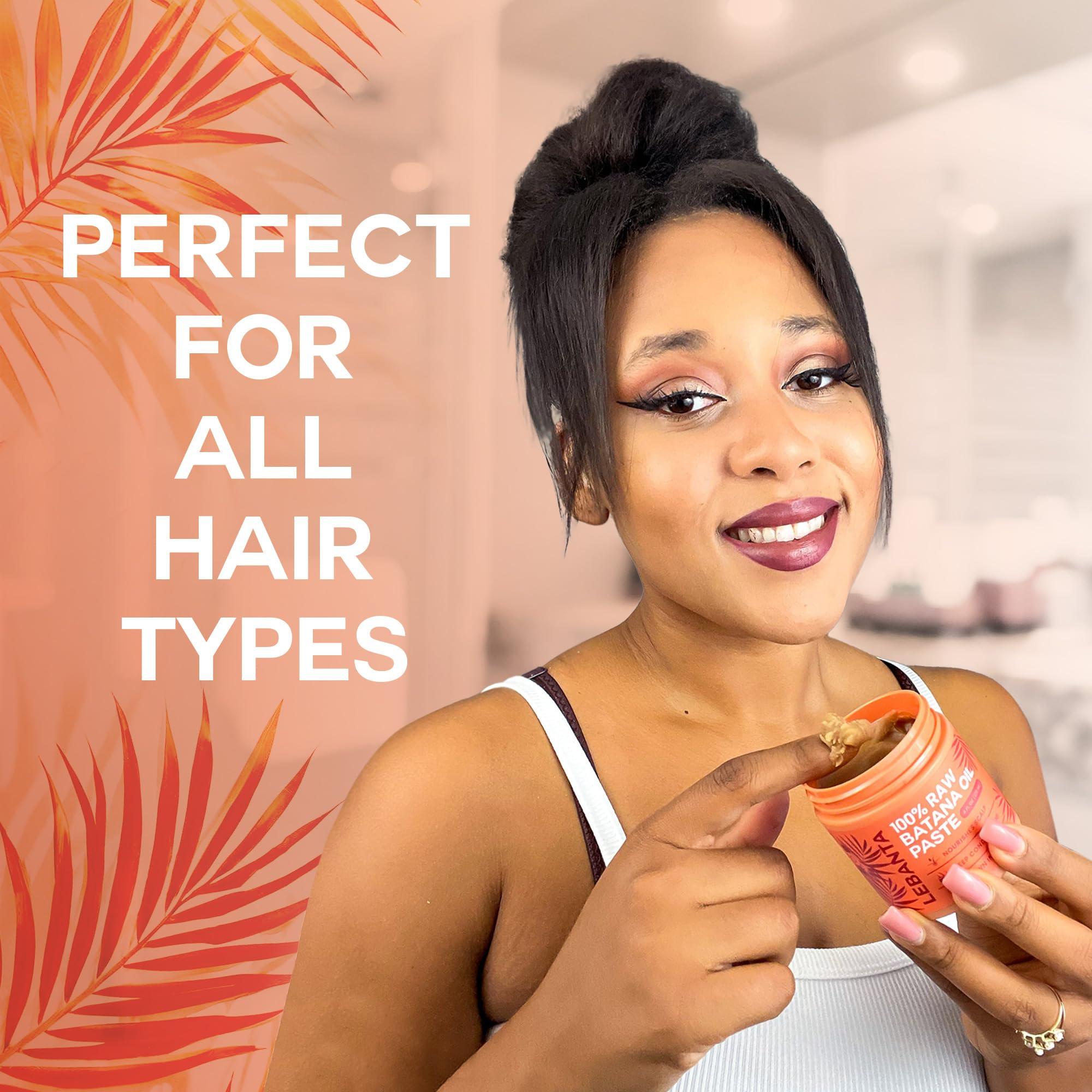 Lebanta Lebanta Raw Batana Oil for Hair Growth - 100% Pure, Organic 4oz Batana from Honduras for Thick and Strong Natural Hair - Dr. Sebi Unrefined Cold Pressed Cosmetic Scalp Mask for Men & Women (1 Pack)