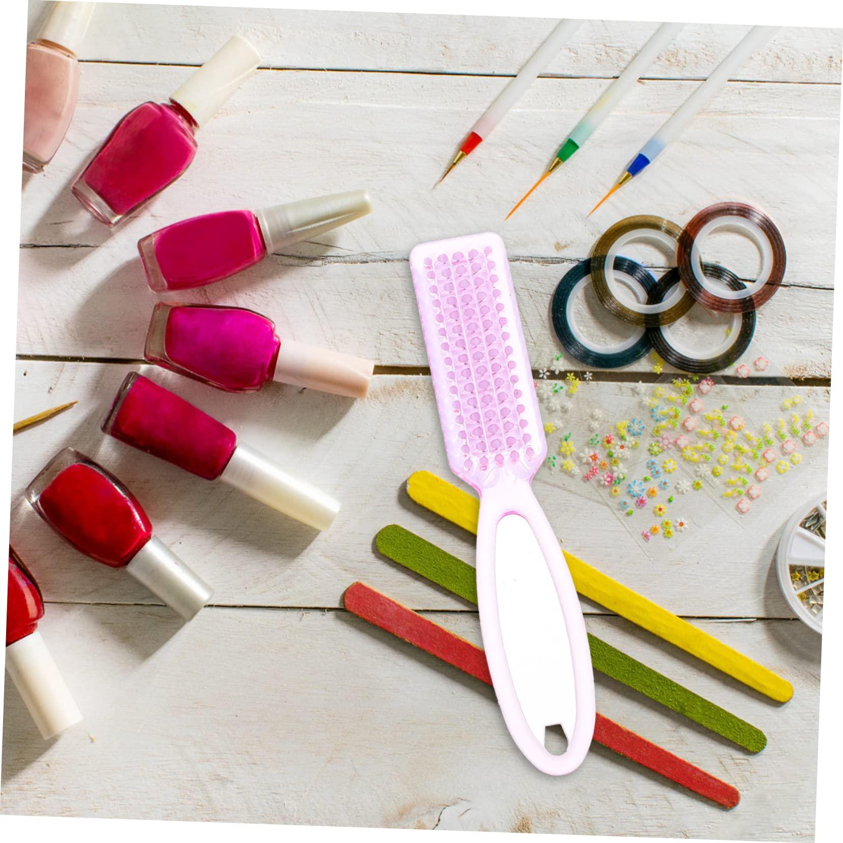 Mikinona Mikinona Home Pedicure Brush Set 15pcs Nail Brush Cleaner Handle Manicure Brush for Nail Art Salon Sturdy Easy to Carry