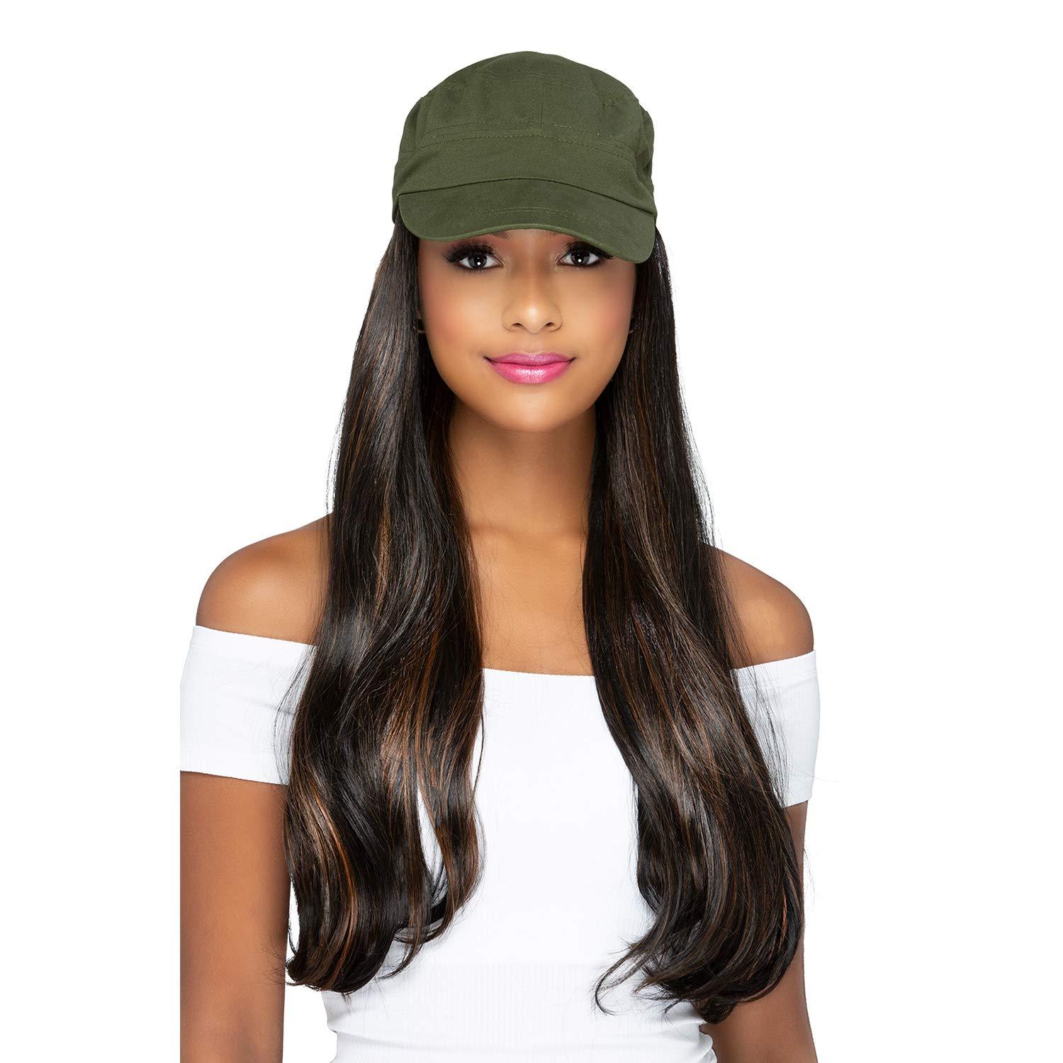 Vivica A. Fox Vivica Fox Cap Do Instant Celebrity Style Wig CD-Romina (With W/Olive Army Cap) (99J)