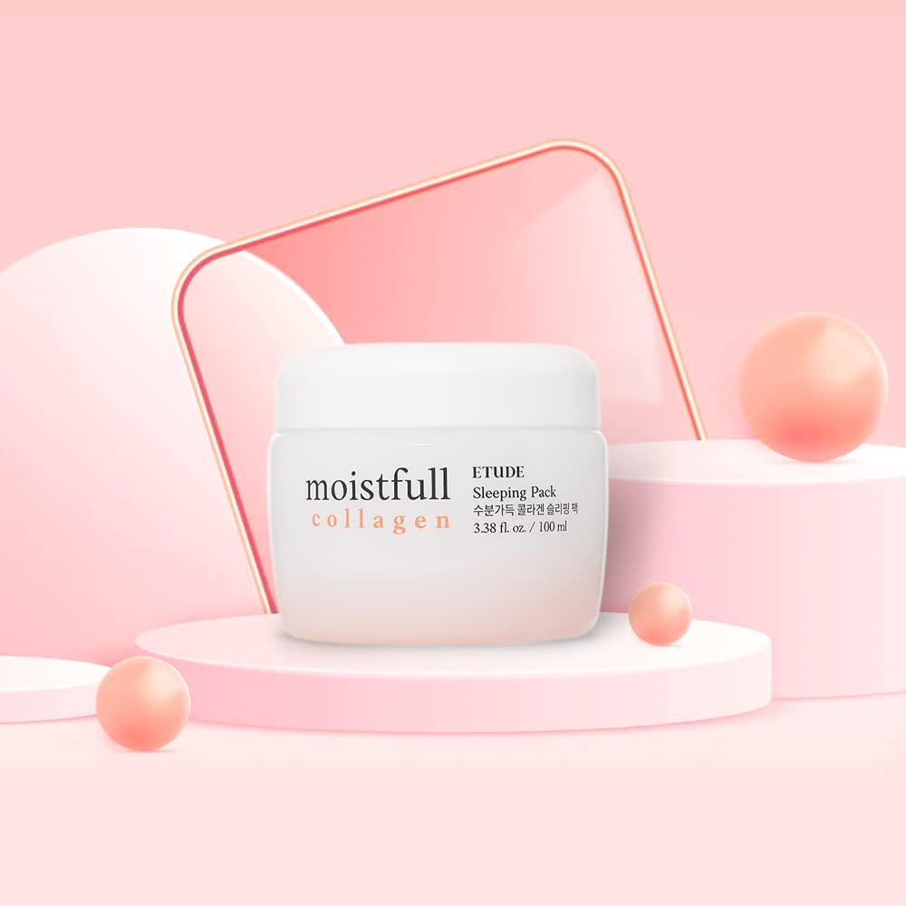 ETUDE ETUDE Moistfull Collagen Sleeping Pack 100ml #22 | Moist Smooth Skin| Facial Moisturizing Care Night Cream Makes Your Skin Bouncy & Dewy | Facial Lotion for Dry, Sensitive, Oily Skin | K-beauty