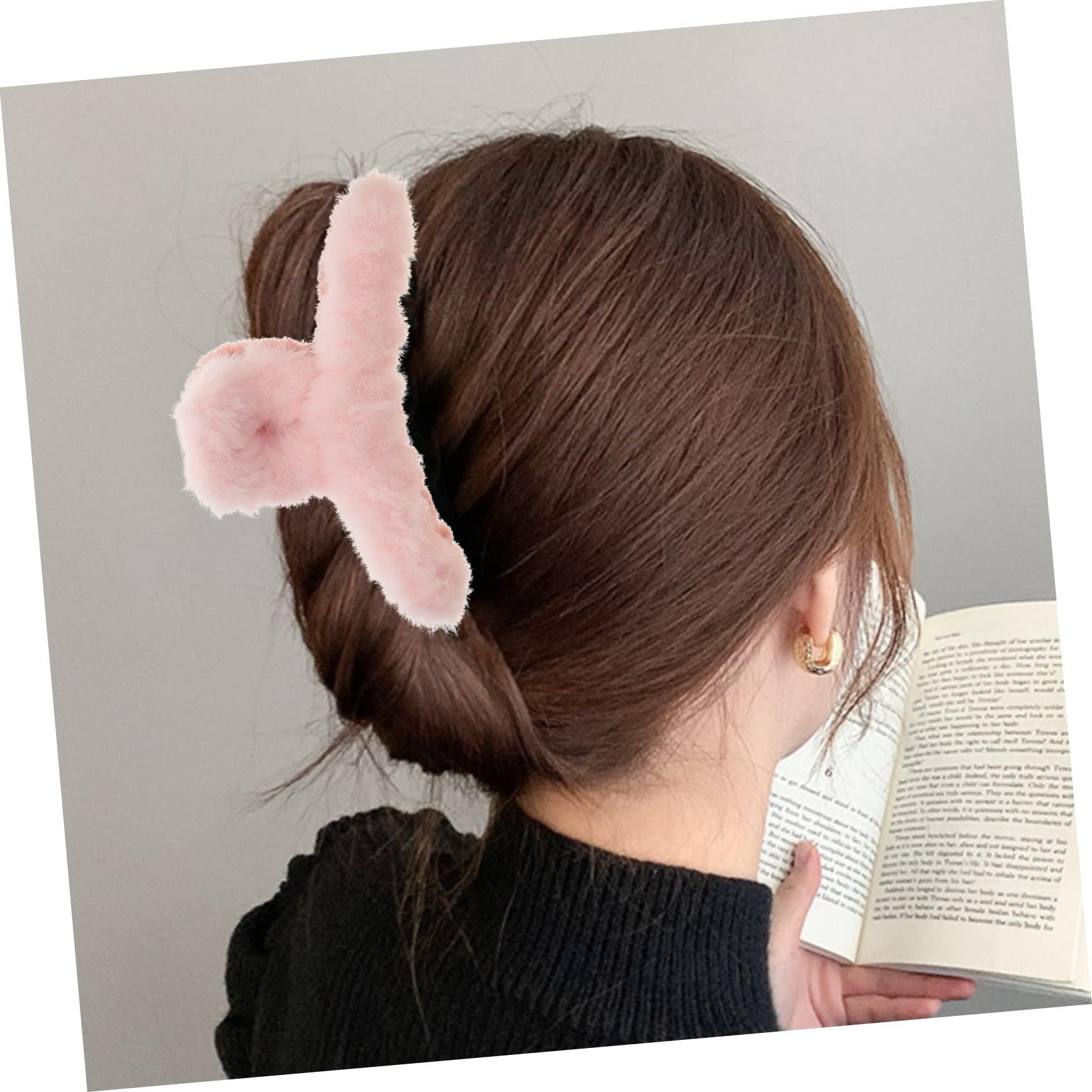 Angoily Angoily 5pcs Hairpin Fuzzy Hair Claw Hair Barrettes for Girls Fancy Claw Clips Claw Clip for Thick Hair Faux Hair Clip Fancy Hair Clips Women Tiara Plush Miss Big Claws Non-slip