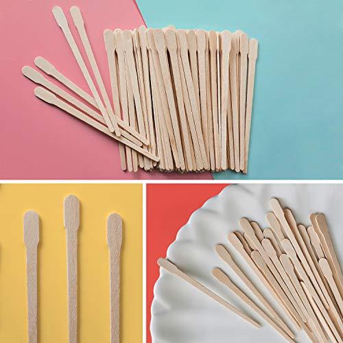 Mibly Mibly Wooden Wax Sticks - Eyebrow, Lip, Nose Small Waxing Applicator Sticks for Hair Removal and Smooth Skin - Spa and Home Usage (Pack of 200)