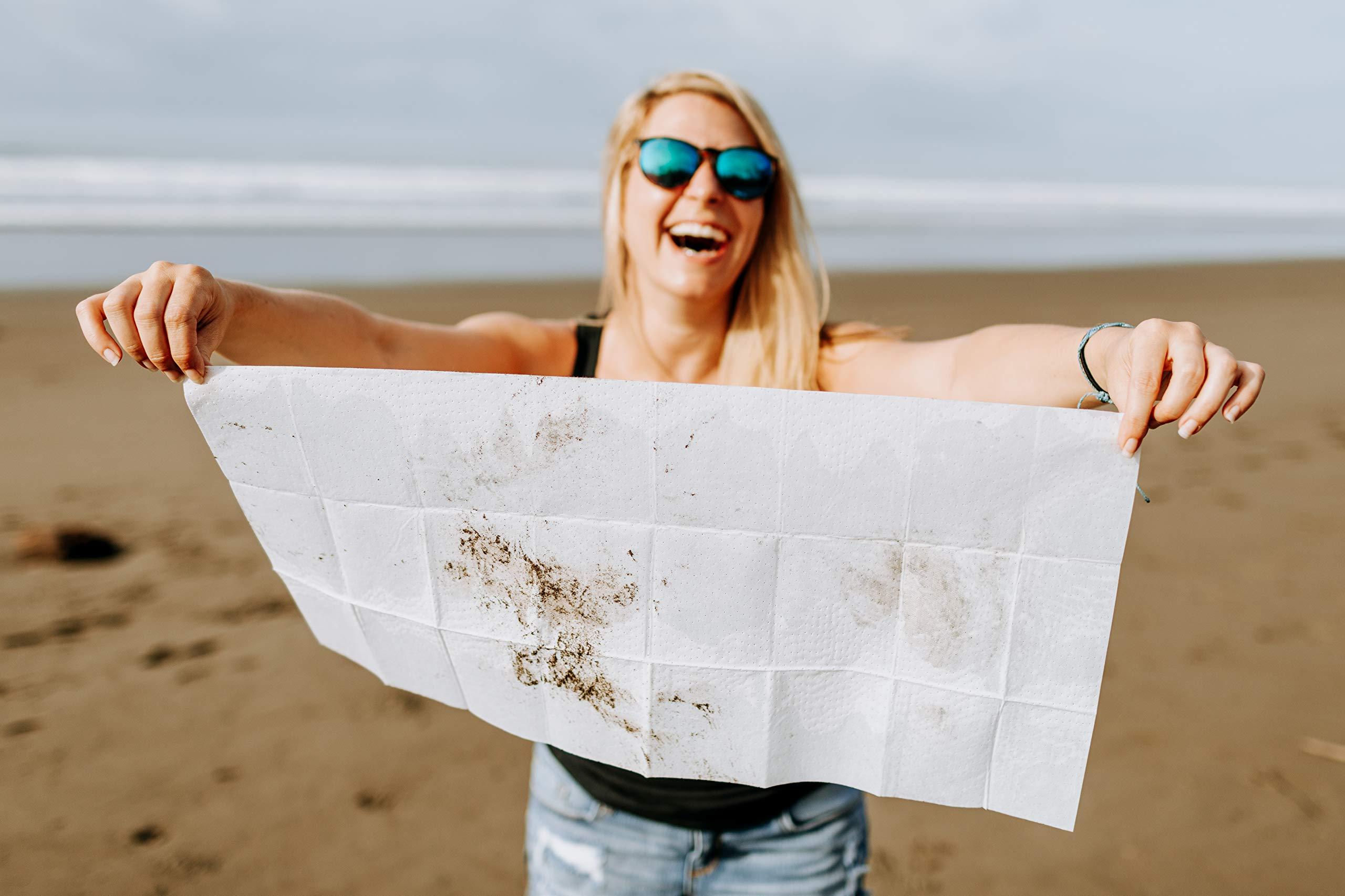 S SHOWER POUCH Shower Pouch XL (2' x 1') Bathing Body Wipes for Adults Aloe-Infused Heatable & Reusable Bath Wipes for Camping, Travel, Outdoor (10 Pack) Cucumber Scent