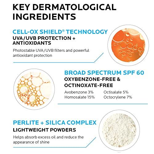 La Roche-Posay La Roche-Posay Anthelios Clear Skin Sunscreen Dry Touch SPF 60, Oil Free Sunscreen For Face, Oil Absorbing, Broad Spectrum SPF + Antioxidants, Non-Greasy, Oxybenzone Free, Travel Size