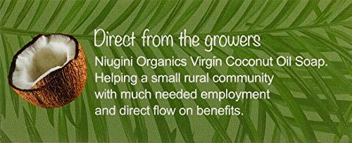 Niugini Organics Niugini Organics Certified Super Organic Natural Bar Soap From Premium Coconut Oil - Cold Pressed Bath Soap for Men & Women - Face & Body Soap Bars - Jabon De Bao (Mixed, Pack of 4)