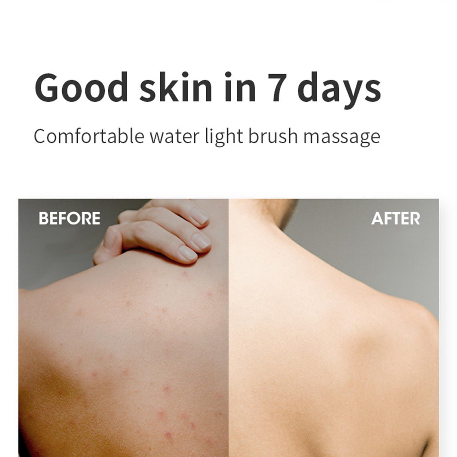 cleaner Dual Handle Bath Brush, Electric Body Brush Back Scrubber for Shower, Auto Spinning Exfoliating Massage Bath Brush Rechargeable, Rotating Body Brushes with 5 Brush Heads, Waterproof (Pink)