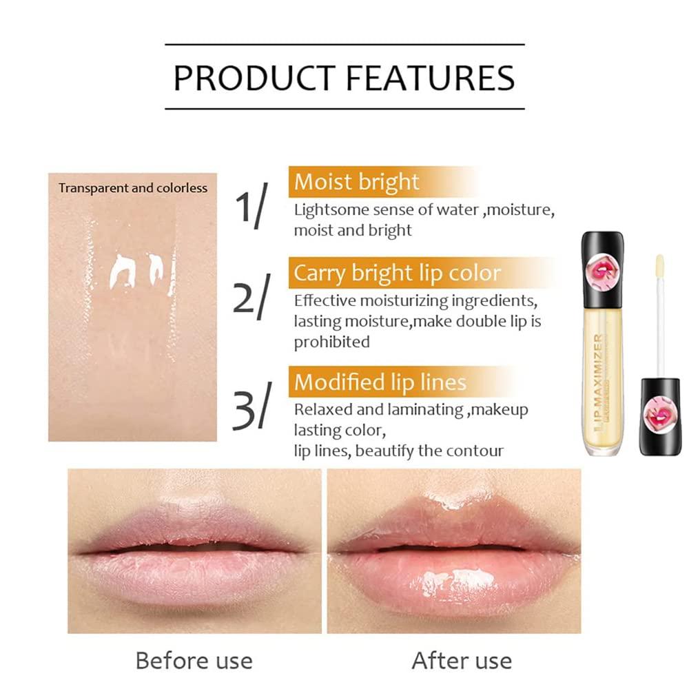 Hhkuize Cozzo Lip Plumper,Cozzo Vitamin E Lip Plumping Serum, Lip Plumper Lip Gloss,Lip Maximizer Hyaluronic Lip Plumper,Instant Lip Filler,Plumping Lip Oil Lip Enhancer Plumper Lip Care Serum (1pcs)