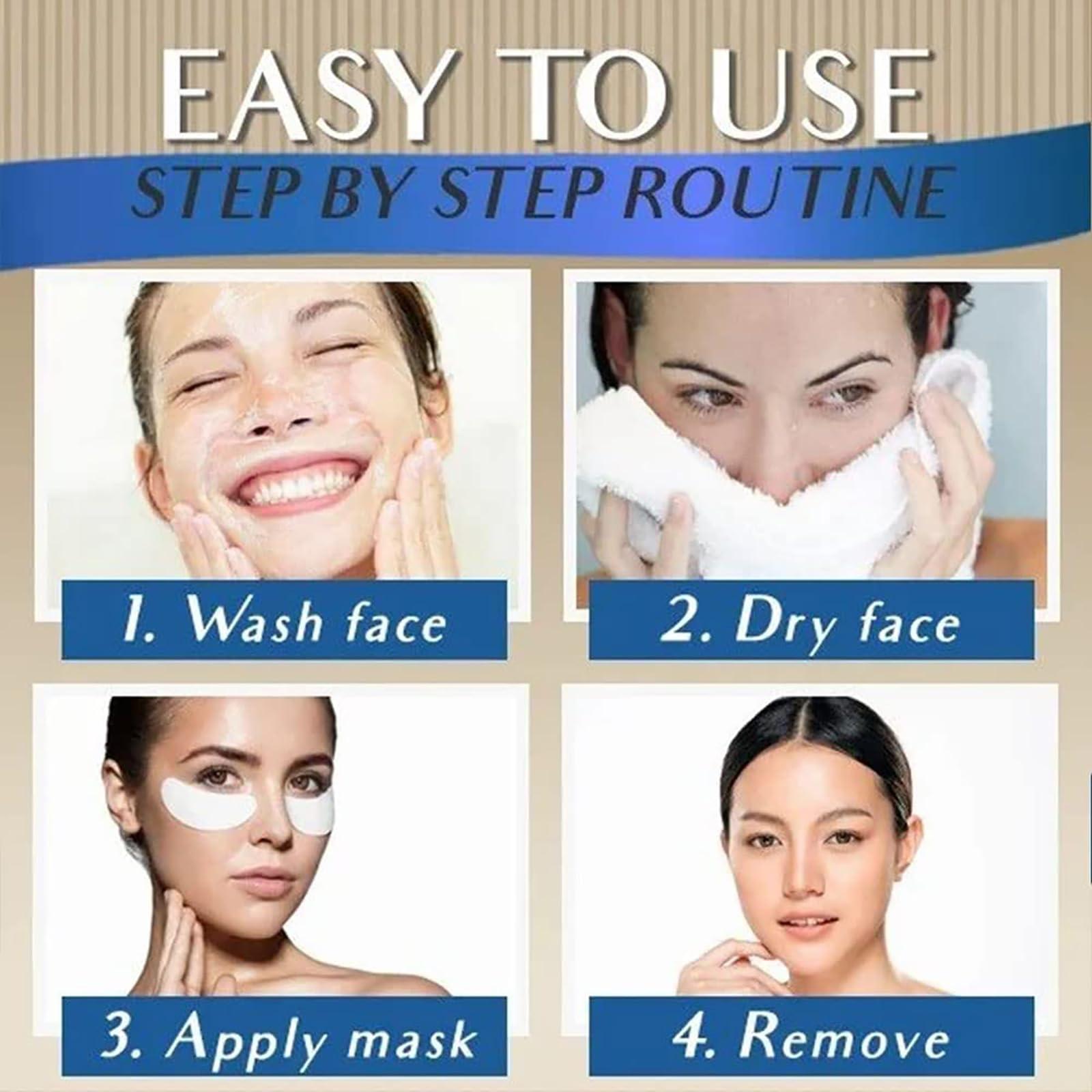 KRRHUEO Instant Beauty Face Nutrition Wrinkle Removal Lift Sticker,Hyaluronic Acid Microcrystalline Lifting Decree Patch,Strips For Face Wrinkles,Patch For All Skin Type (3box)