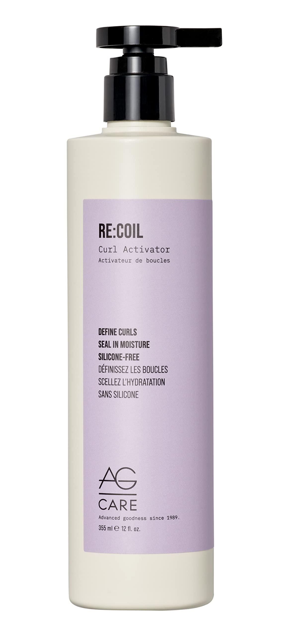 AG Care AG Care Re:Coil Curl Activator Curl Cream with Keratin Amino Acids - Ultra-Nourishing Curly Hair Cream for Defined, Healthy Curls, 12 Fl Oz