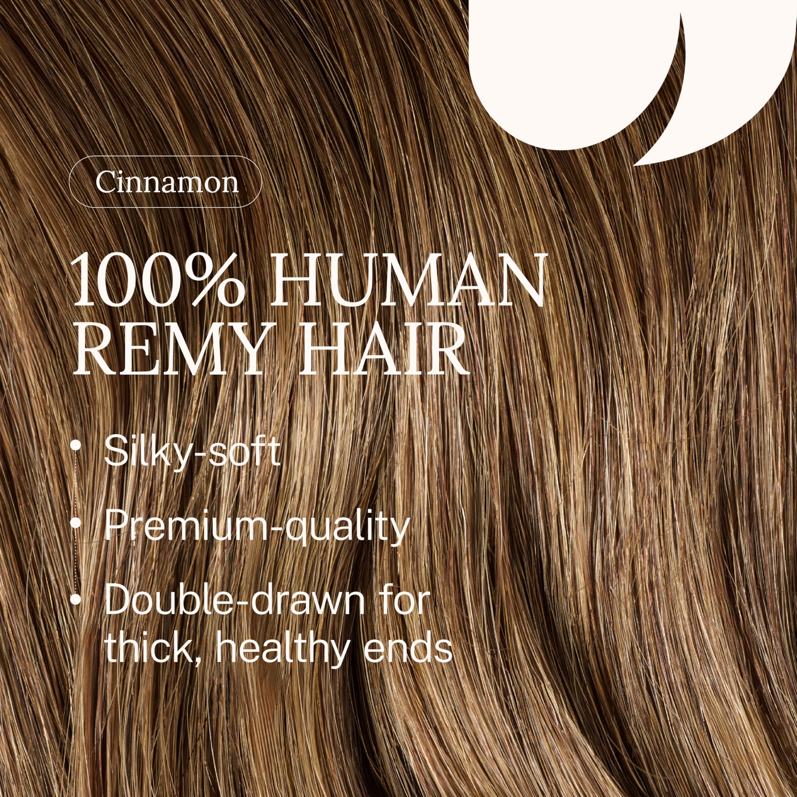 Zala Zala Invisible Tape In Hair Extensions - Premium Human Remy Hair Extensions with Easy Installation - Uses Lightweight, Non-Damaging Tape Adhesive Tabs - Cinnamon (50g / 18 inch)