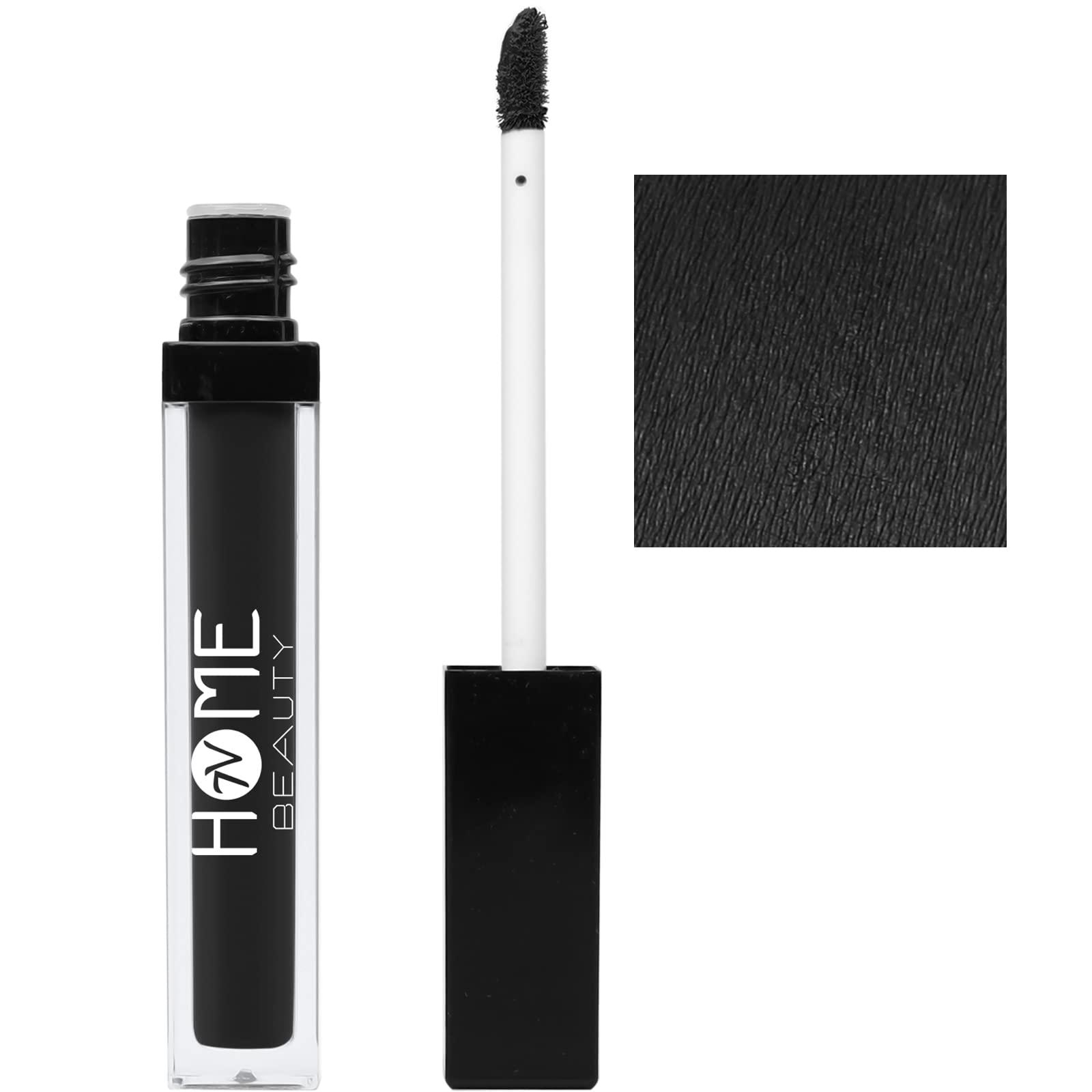 7V HOME BEAUTY 7V HOME BEAUTY Black Matte Liquid Lipstick, Long Lasting High Pigmented Non-stick Waterproof Black Lipstick (5ml, 723)