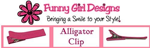 Funny Girl Designs Korker Hair Bow Set for Girls (2) 2.5 Inch Hair Bows by Funny Girl Designs (Hot Pink and Turquoise)