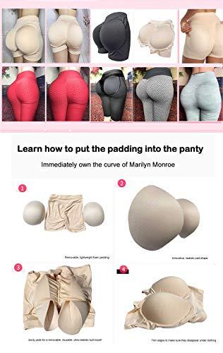BIMEI New 2PS Sponge Padded Women Butt Hip Up Padded Enhancer (L, Sexy self-Adhesive Black)