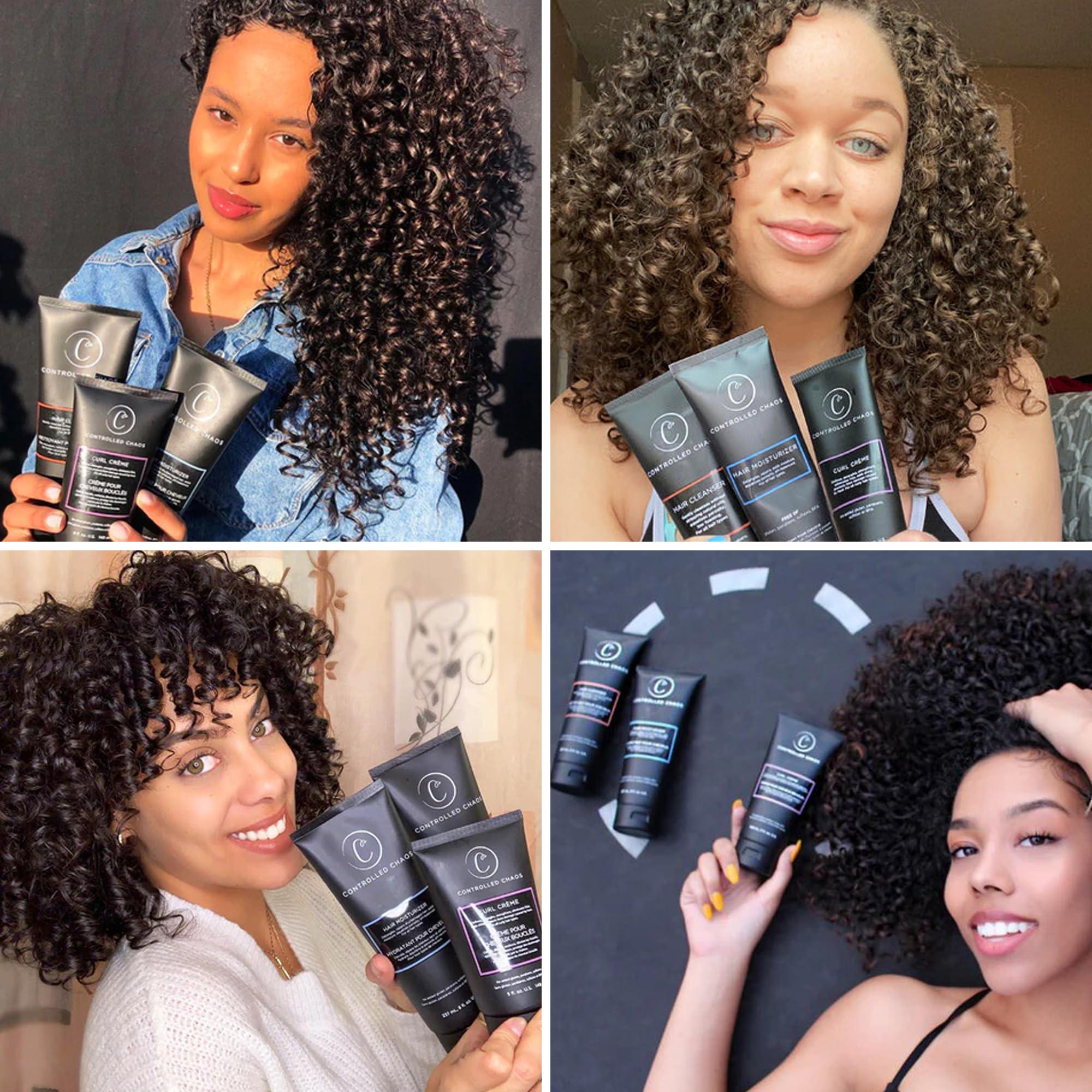 Controlled Chaos Controlled Chaos Hair Care Set for Curly Hair - 3 Pack Including Shampoo, Conditioner, Curl Defining Cream to Control Frizz & Nourish All Hair Types