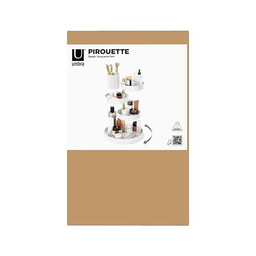 Umbra Umbra Pirouette Cosmetic Organizer, White/Brass