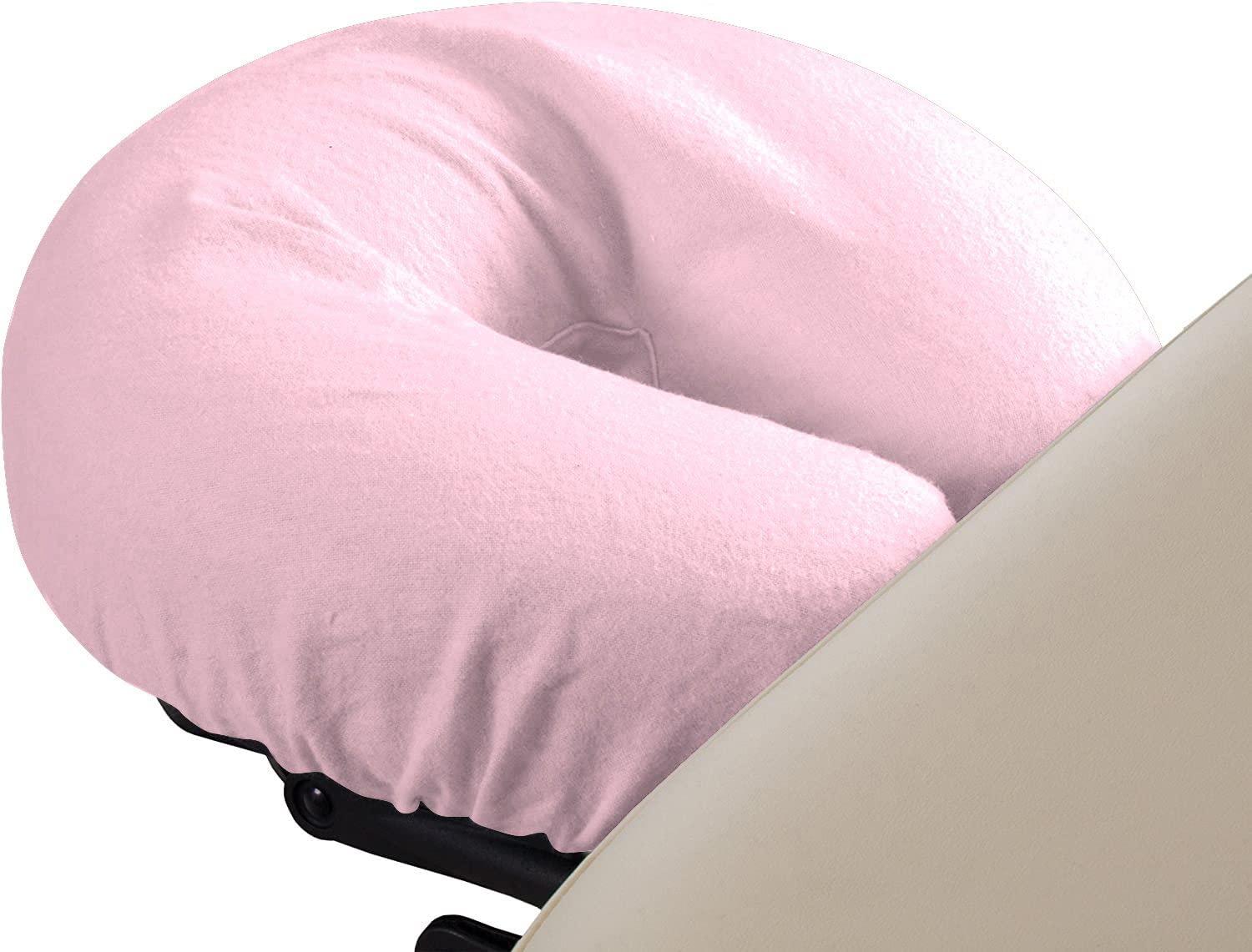 Silver Cotton 3-Piece Massage Table Sheet Set - Luxurious 100% Egyptian Cotton 1000 TC, Premium Facial Bed Cover - Includes Flat and Fitted Sheets with Face Cradle Cover - (Light-Pink)