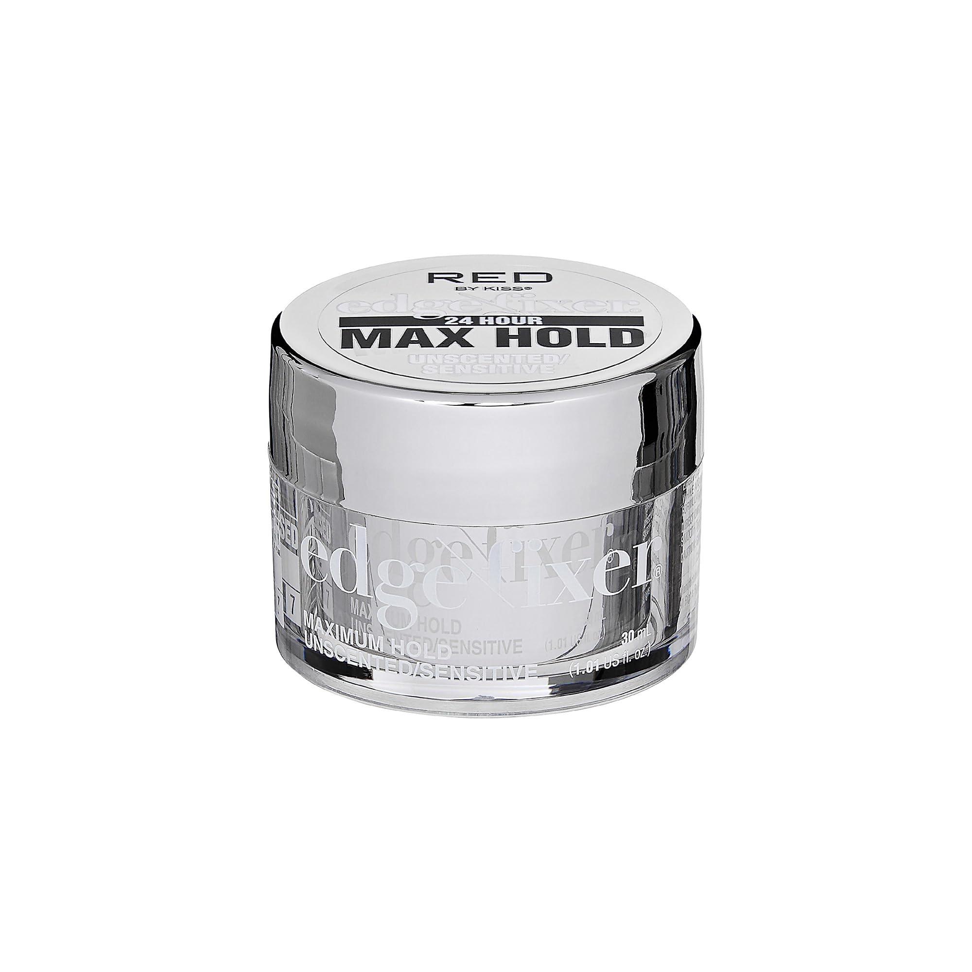 Red by Kiss Red by Kiss Edge Fixer 24 Hour Maximum Hold Edge Wax No Flaking Biotin B7 Infused Hair Gel 1.01 fl.oz (Unscented)