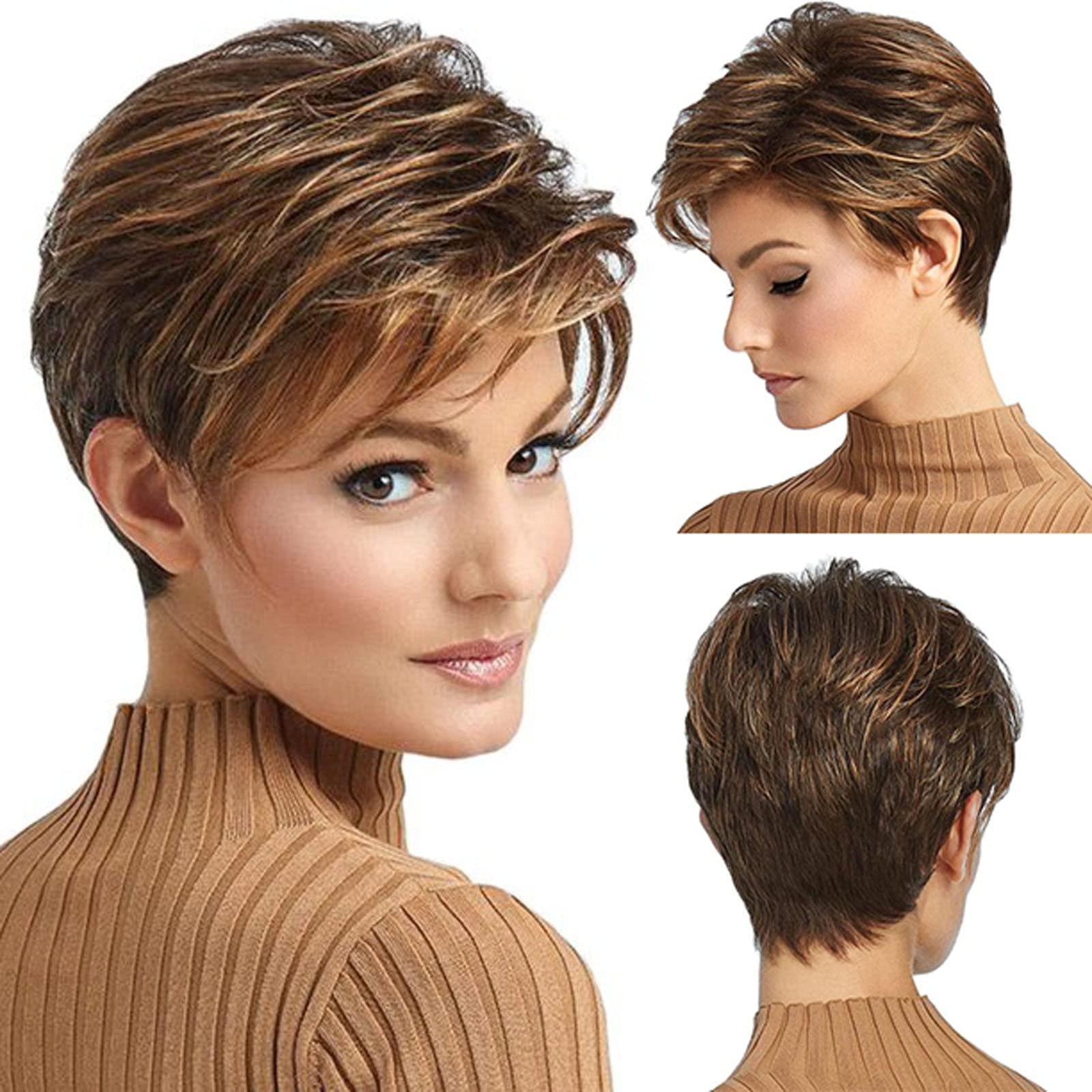 Dempiire Dempiire Human Hair Grey Wigs For White Women For Women Human Hair Womens Short Wigs Silver Wig Performance Wig