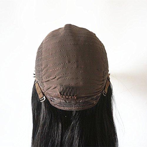 Enoya Enoya Human Hair Bob Wigs with Bangs Brazilian Straight Machine Made Glueless Short Wigs (12\" Straight #1)