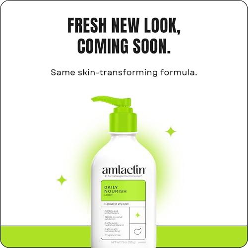 AmLactin AmLactin Daily Moisturizing Lotion for Dry Skin 7.9 oz Pump Bottle 2-in-1 Exfoliator - Body Lotion with 12% Lactic Acid, Dermatologist-Recommended (Packaging May Vary)